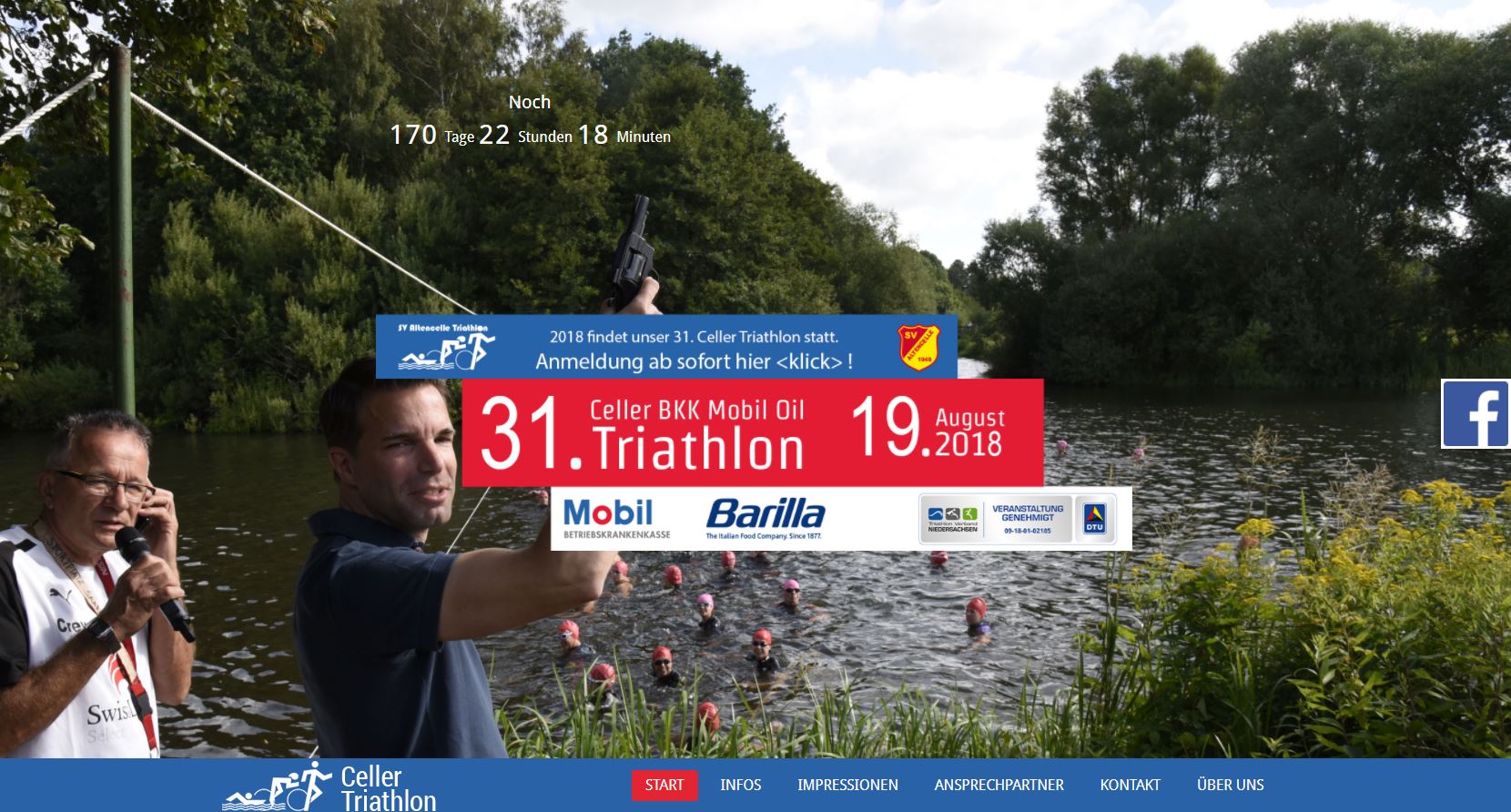 celler triathlon website screenshot